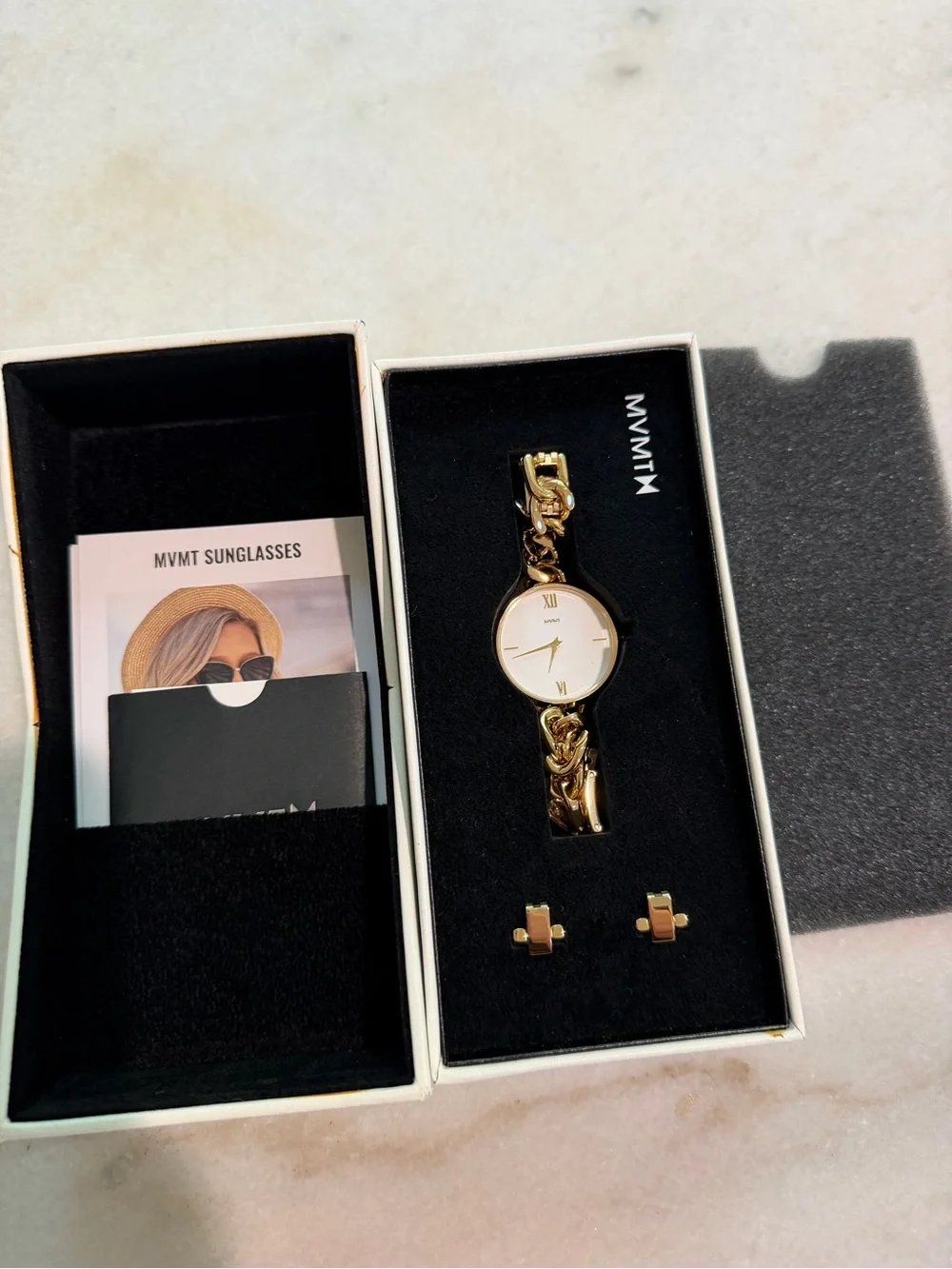 MVMT Gold Gala Chain Bracelet Watch